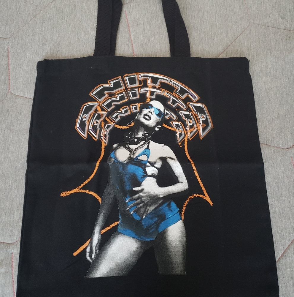 Graphic Anitta Black Tote Bag.